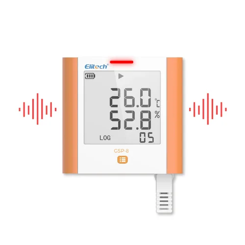 Âm thanh cảnh báo máy Nhiệt ẩm kế tự ghi Elitech GSP-8