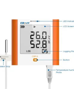 Tổng quan máy Nhiệt ẩm kế tự ghi Elitech GSP-8