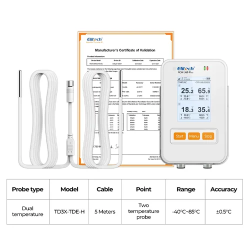 Đầu dò kép nhiệt độ 5m Elitech TD3X-TDE-H-5M (-40~85℃)