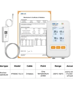 Đầu dò nhiệt độ cực thấp 3m Elitech PT100IIC-TLE-H-3M (-200~150℃)