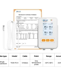Đầu dò nhiệt độ đơn 5m Elitech TD3X-TE-H-5M (-40~85℃)