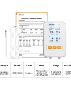 Đầu dò nhiệt độ và độ ẩm 5m Elitech HTD3X-THE-H-5M (-40~85℃; 0-100%RH)