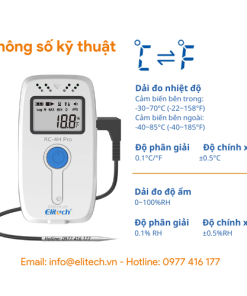 Thông số kỹ thuật máy nhiệt ẩm kế tự ghi Elitech RC-4H Pro