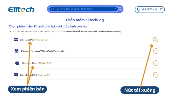 Tải phần mềm Elitech từ nguồn chính hãng