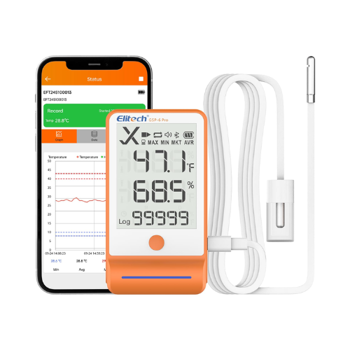 Elitech GSP-6 Pro GLE theo dõi nhiệt độ vaccine bằng cảm biến glycol
